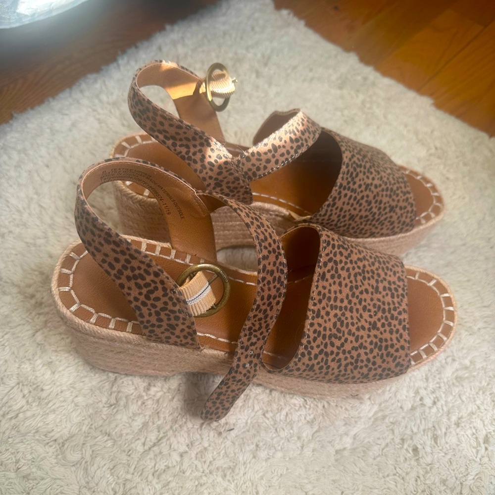 Target Brown/Tan & Black Espadrille Platform Sandals